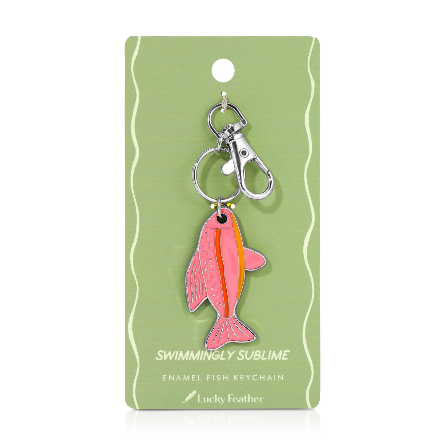 Ocean Life Keychain - Silver - Fish
