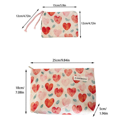Cute Heart Cosmetic Bag