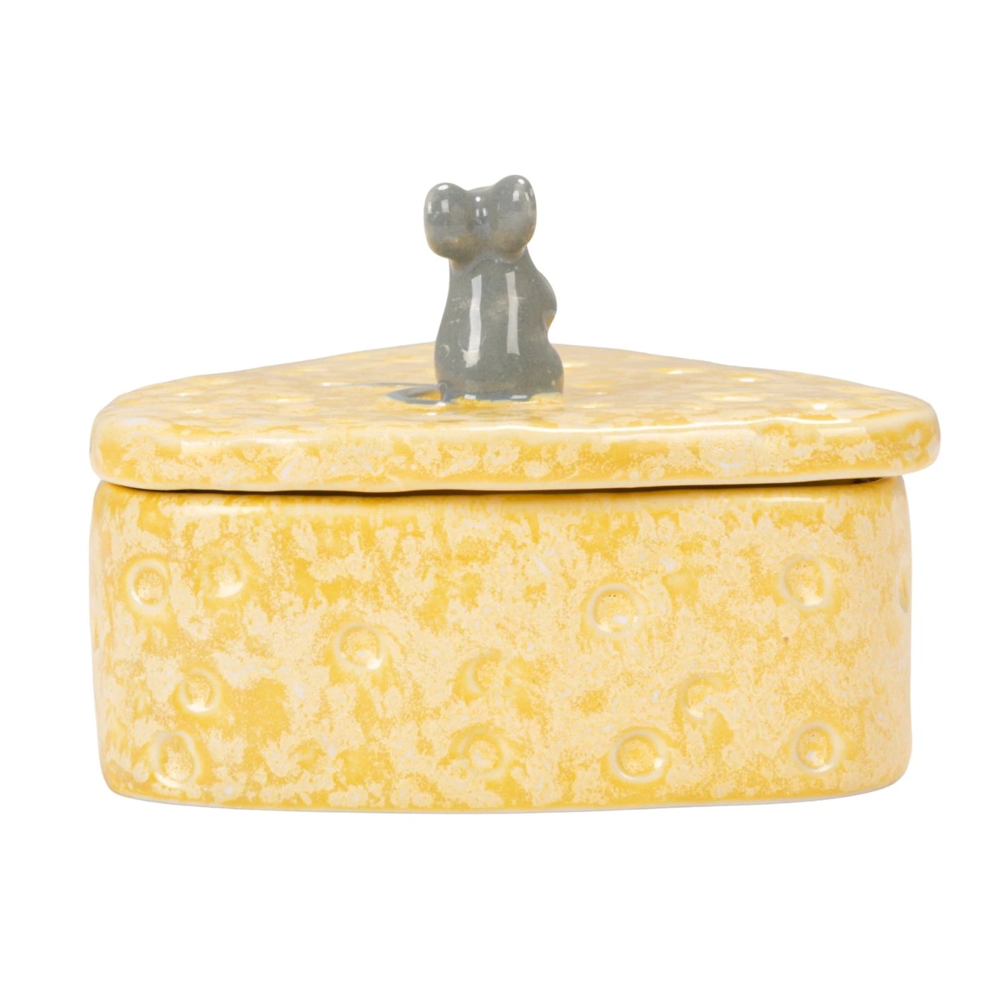 Cheese Shaped Container with Lid & 8 Appetizer Forks, Set of 9