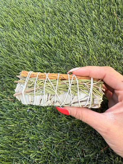 Rosemary with Cinnamon and White Sage Bundle