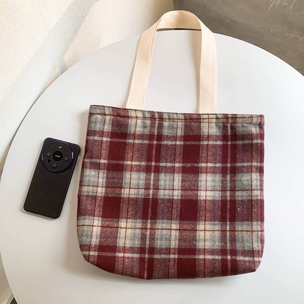 COLOR PLAID VERSATILE SHOULDER BAG
