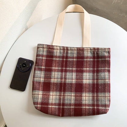 COLOR PLAID VERSATILE SHOULDER BAG