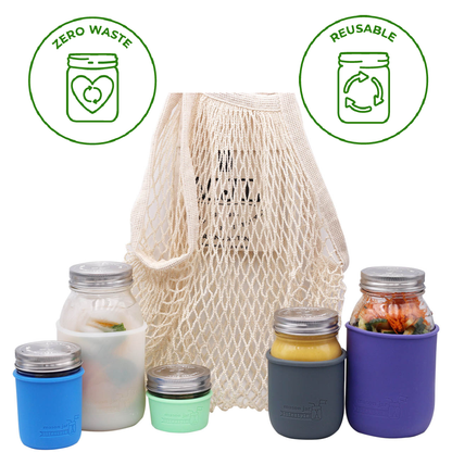 Organic Cotton String Tote Bag with Pocket