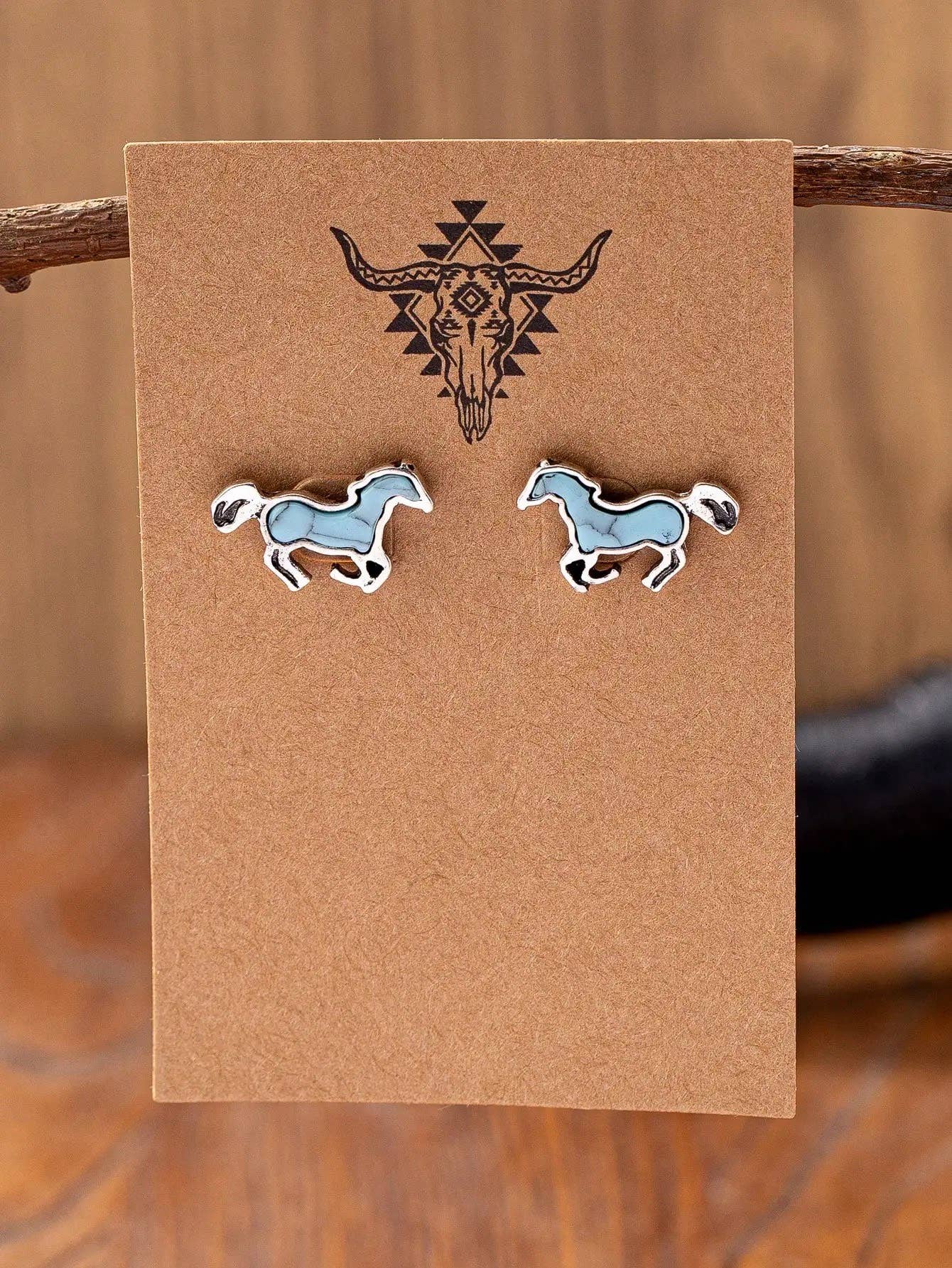 Turquoise Goat - Stud Earrings