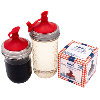 Silicone Oil Cruet Pour Lid for Mason Jars