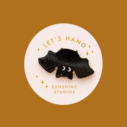 Let's Hang Bat Mini Hair Clip | Halloween
