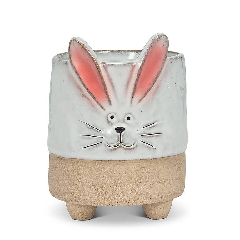 Lg Bunny w/Ears Planter-5.5"H-863