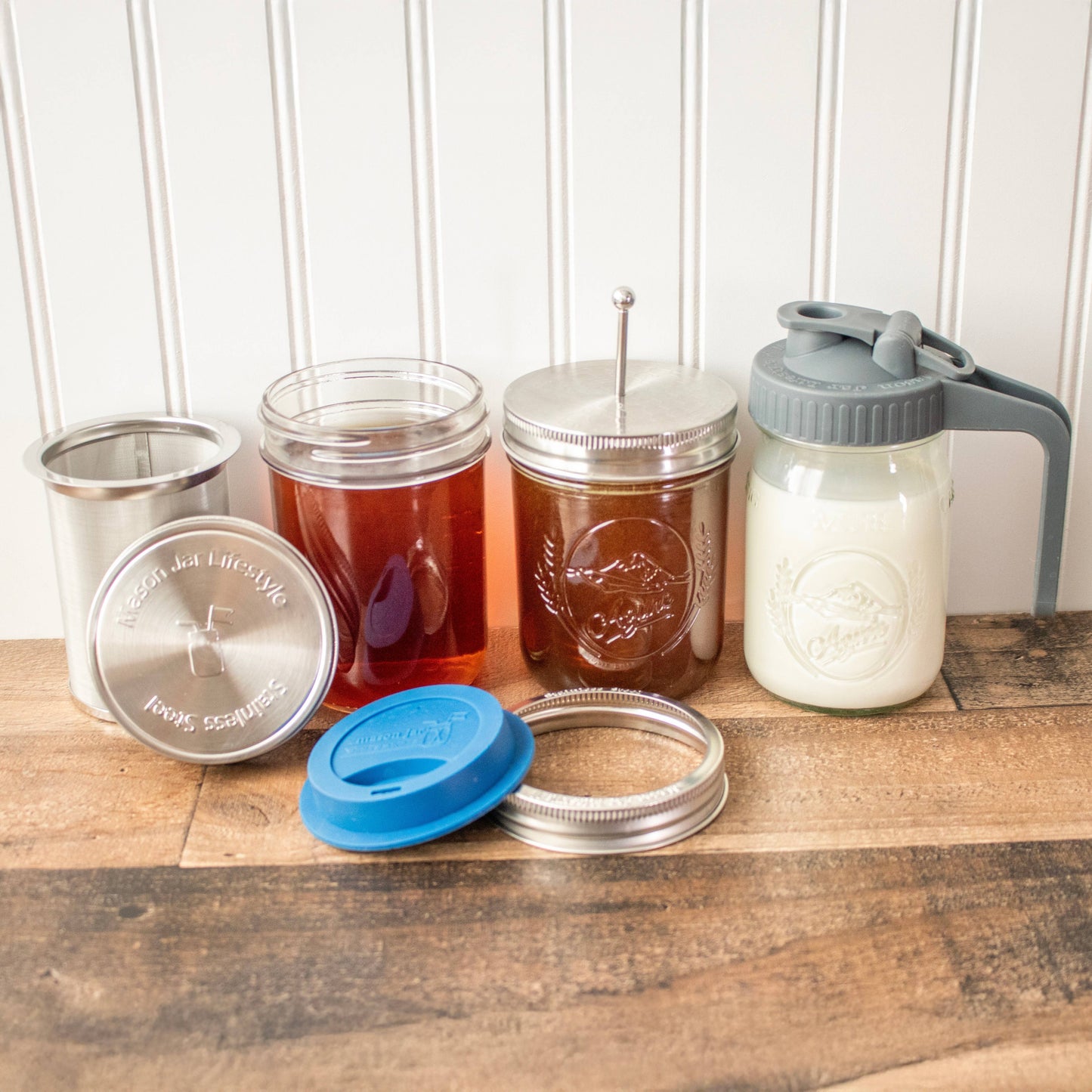 Honey Dipper Stainless Steel Lid for Mason Jars
