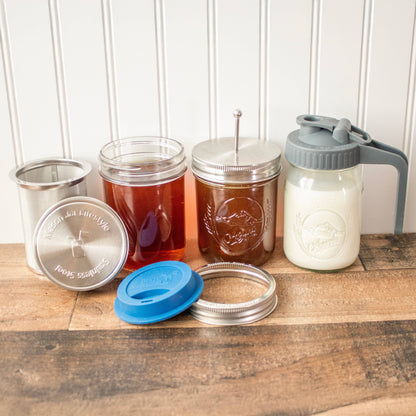 Honey Dipper Stainless Steel Lid for Mason Jars