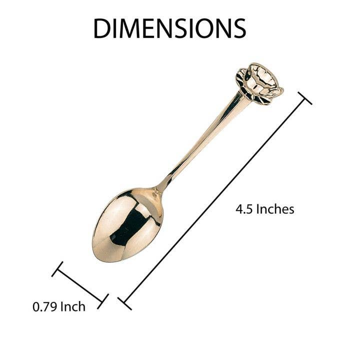 Fino Demi Spoon, Cup And Saucer Design, Gold Plated