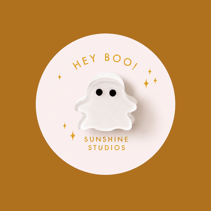 Hey Boo! Ghost Mini Hair Clip | Halloween