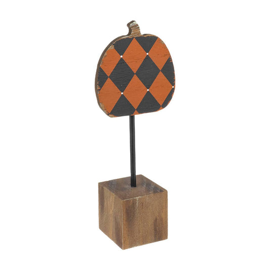 CA-4322 - Harlequin Halloween Pumpkin on Base