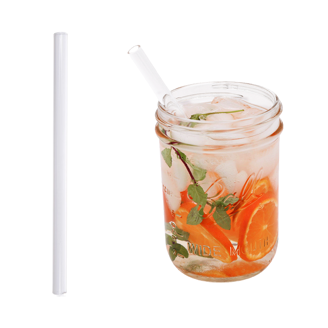 Medium Glass Straws for Pint Mason Jars