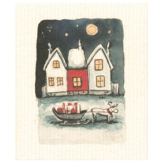 Sleigh Under Stars Swedish Towel