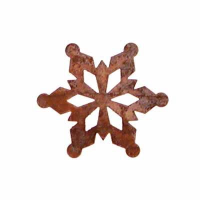 2" Rusty Tin Snowflake Cutouts